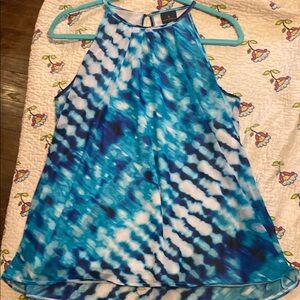 Worthington Blue Tie-Dye Tank Top